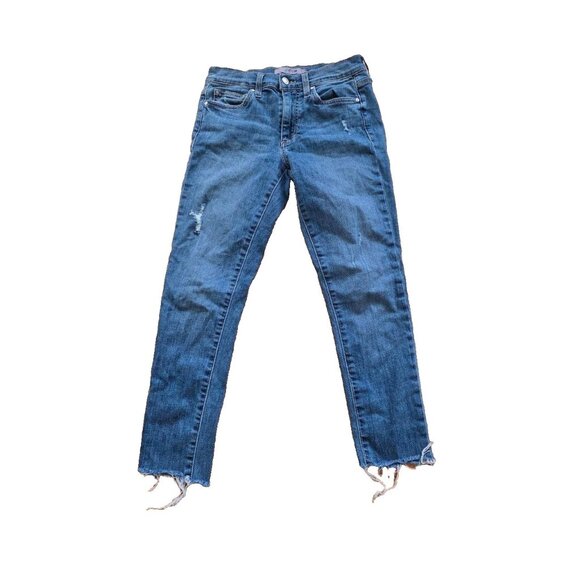 Joe’s Jeans Women’s Skinny Distressed Raw Hem Jeans Plus 26 Medium Wash A001169 - Picture 1 of 8